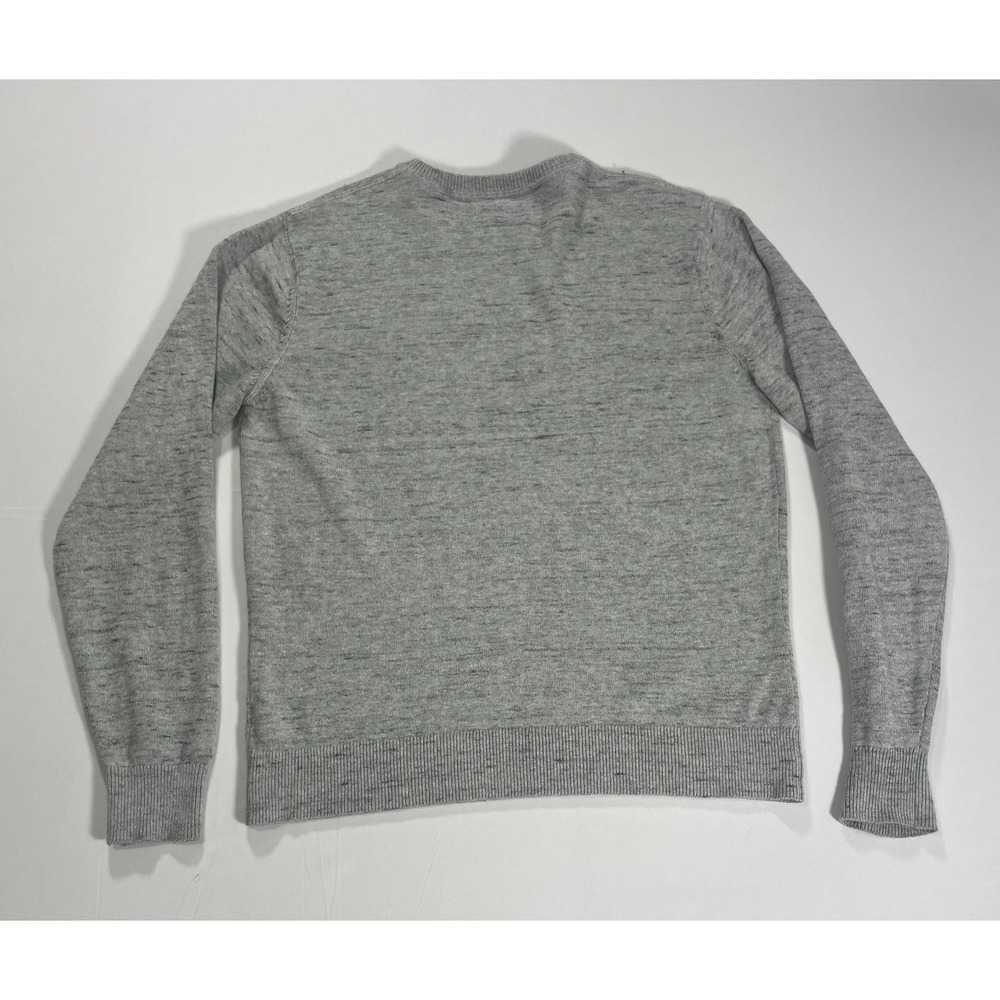 Todd Snyder Men's Large‎ Gray Henley Cotton Cashmere Crewneck Sweater - Picture 4 of 8